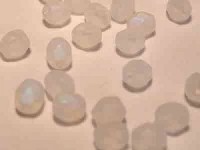 Glasschliffperlen 4mm Crystal matt irisierend 100 Stück