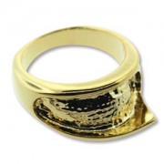 Ring Wave vergoldet für Crystal Clay Größe 8