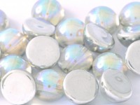 Dome Beads 14x8mm Chrystal Rainbow Silver 10 Stück