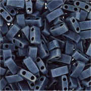 Miyuki Halb Tila Beads 2,2x5mm matt Blue Grey HTL2001 ca 7,8gr