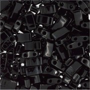 Miyuki Halb Tila Beads 2,2x5mm Black HTL0401 ca 7,8gr