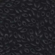 Miyuki Long Magatama Beads 4x7mm ca8,5gr 0401F opaque matte Black