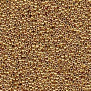 Miyuki Rocailles Beads 1,5mm 4202 Duracoat galvanized Gold ca 11gr