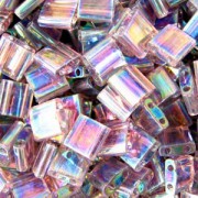 Miyuki Tila Beads 5mm transparent irisierend Smoky Amethyst TL0256 7,2gr