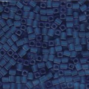 Miyuki Würfel Beads, Cube, Square Beads 4mm 0149F transparent matt Cobalt 20gr