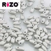 Rizo Glasperlen 2,5x6 mm matt Crystal Full Labrador ca 25gr