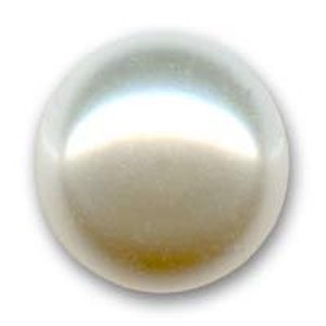 Swarovski Elements Perlen Crystal Pearls 6mm Cream Pearls halb gebohrt flach 10 Stück