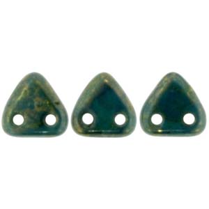 Zwei Loch Dreieckperlen 29 6mm Turquoise Persien Bronze Picasso ca 10 gr