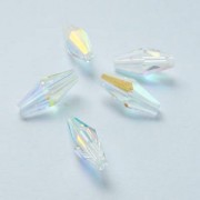 Swarovski Elements Perlen Bicones lang 15x6mm Crystal AB beschichtet