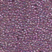 Miyuki Rocailles Beads 3mm 0264 Raspberry lined rainbow Crystal ca 13gr