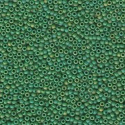 Miyuki Rocailles Beads 2mm 411FR rainbow matt opaque Green ca 12gr