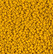 Miyuki Rocailles Beads 2mm 1233 matt opaque Mustard ca 12gr