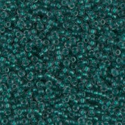 Miyuki Rocailles Beads 2mm 1933 Semi Frosted Emerald Lined Light Gray ca 12gr