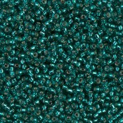 Miyuki Rocailles Beads 2mm 2425 Silverlined Teal ca 12gr