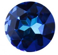 Kristallglas Stein rund 27mm Bermuda Blue 1Stück