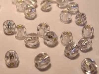 Glasschliffperlen 4mm Crystal silverlined 100 Stück