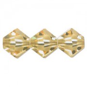 Swarovski Elements Perlen Bicones 6mm Light Topaz Shimmer 50 Stück