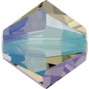 Swarovski Elements Perlen Bicones 3mm Black Diamond Shimmer 2X beschichtet 100 Stück