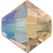 Swarovski Elements Perlen Bicones 3mm Light Colorado Topaz Shimmer 100 Stück