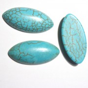 Cabochon Synthetic Turquoise 12x26x5mm
