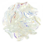 Crescent Beads rainbow Crystal 3x10mm ca 10 gr