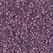 Miyuki Delica Beads 1,6mm DB2182 Duracoat Semi-Frosted Silverlined Dyed Lilac ca 5 gr