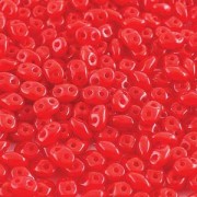 SuperDuo Perlen 2,5x5mm Opal Red DU0591250-108 ca 24gr