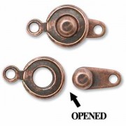 Druckknopf Verschluss 8mm Antique Copper 2 Stück