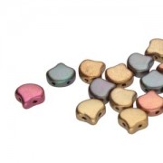 Ginko Beads 8x7mm Violet Rainbow ca 10gr