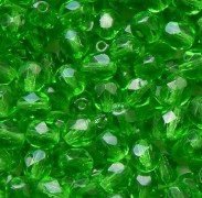 Glasschliffperlen 3mm Medium Smaragd 100 Stück