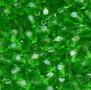 Glasschliffperlen 3mm Smaragd 100 Stück