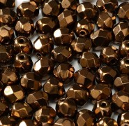 Glasschliffperlen 3mm metallic altgold 100 Stück