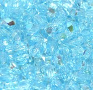 Glasschliffperlen 4mm Aqua irisierend 100 Stück