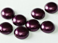 Glass Pearl Cabochons 14mm Purple 5 Stück