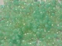 Glasschliffperlen 3mm Crysolite Pacific Opal meliert 100 Stück
