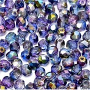 Glasschliffperlen 3mm Crystal Magic Blue 100 Stück