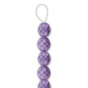 Glasschliffperlen Snake Beads 6mm Lilac 1Strang ca 25 Stück