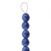 Glasschliffperlen Snake Beads 4mm Cobalt Blue ca 100 Stück