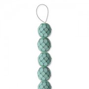 Glasschliffperlen Snake Beads 6mm Hemlock Green 1Strang ca 25 Stück