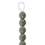 Glasschliffperlen Snake Beads 6mm Sand 1Strang ca 25 Stück