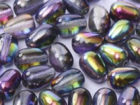 Glass drops 11x8mm Crystal Magic Purple 10 Stück