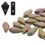 Kite Beads 9x5mm Wasabi Laser  Feather ca 10gr