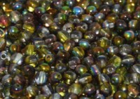 Glasperlen rund gepresst Crystal Magic Green 3mm ca 150 Stück