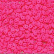 Mini-Duoperlen 2x4mm Alabaster Neon Pink ca 12,5 gr