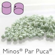 Minos par Puca ® 2,5x3mm 03000-14457 Opak light Green Ceramic Look ca 10 gr