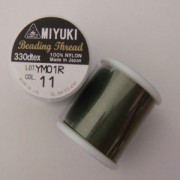 Miyuki Fädelgarn dunkelgrün 50m