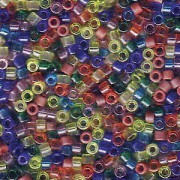Miyuki Delica Beads 1,6mm Mix16 transparent Rainbow 7,2 Gr.