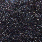 Miyuki Delica Beads 1,6mm DB0297 lined rainbow Garnet-Dark Grey 5gr