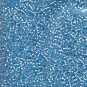 Miyuki Delica Beads 1,6mm DB0692 transparent silverlined semi matt Sky Blue 5gr