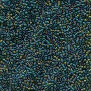 Miyuki Delica Beads 1,6mm DB0859 transparent rainbow matte Dark Green 5gr